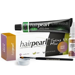hairpearl PPD-free "Tinting Kit Mini" - Raven Black (deep black)