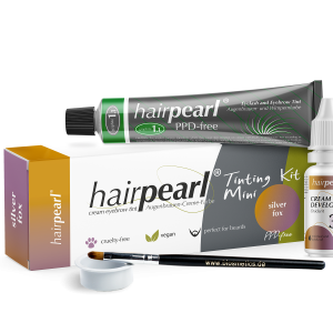 hairpearl PPD-free "Tinting Kit Mini" - Silver Fox (graphite grey)
