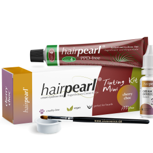 hairpearl PPD-free "Tinting Kit Mini" -  Cherry Choc (mahogany brown)