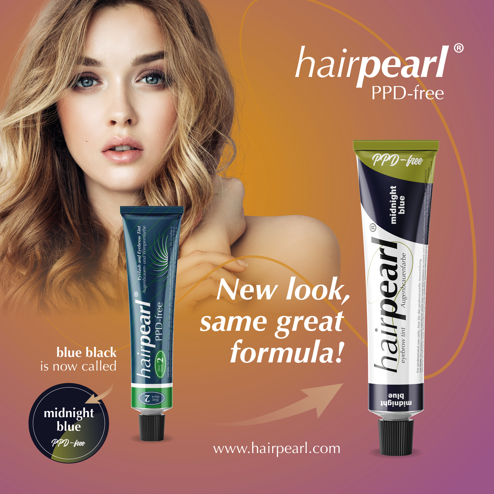hairpearl PPD-free Eyebrow Tint Midnight Blue – Hairpearl