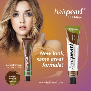 <strong><i>hairpearl </i>PPD-free Eyebrow Tint <br/>Nougat Brown </strong>